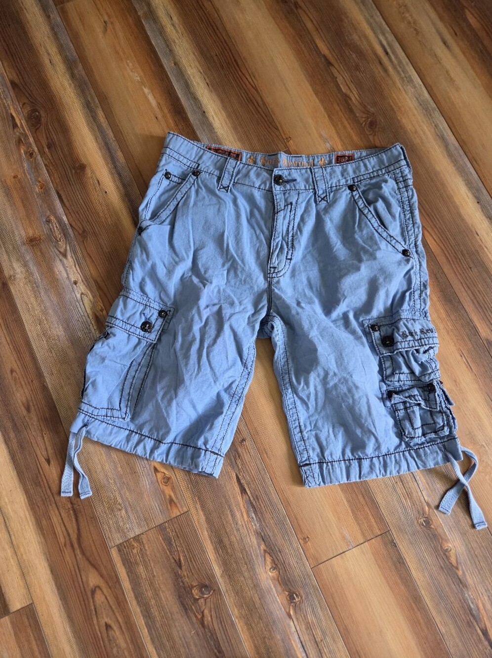 Rock Revival Men's Blue Cargo Shorts Size 36